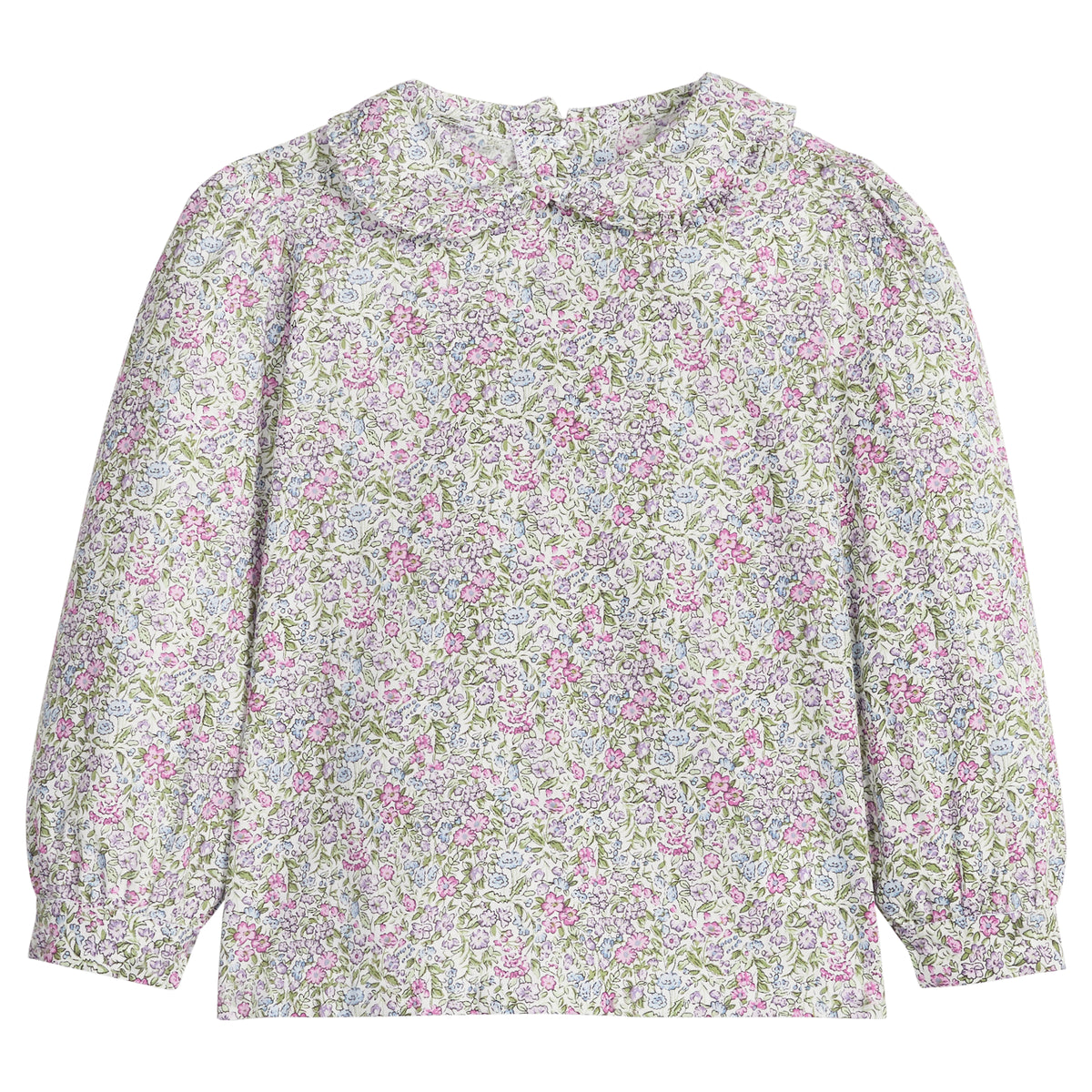 Ruffled Peter Pan Blouse Lavender Gables Floral