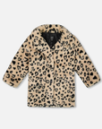 Faux Fur Long Coat Animal Print