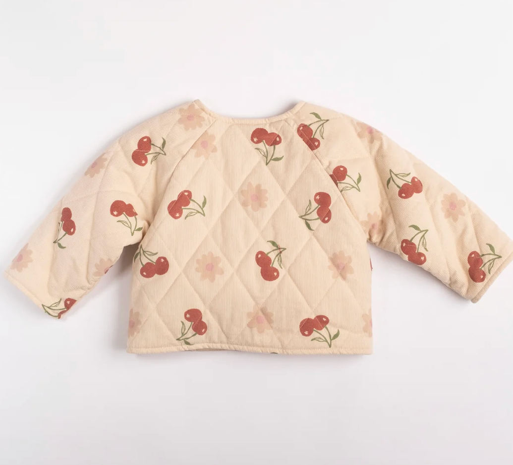 Quilted Jacket in Cherry Bloom