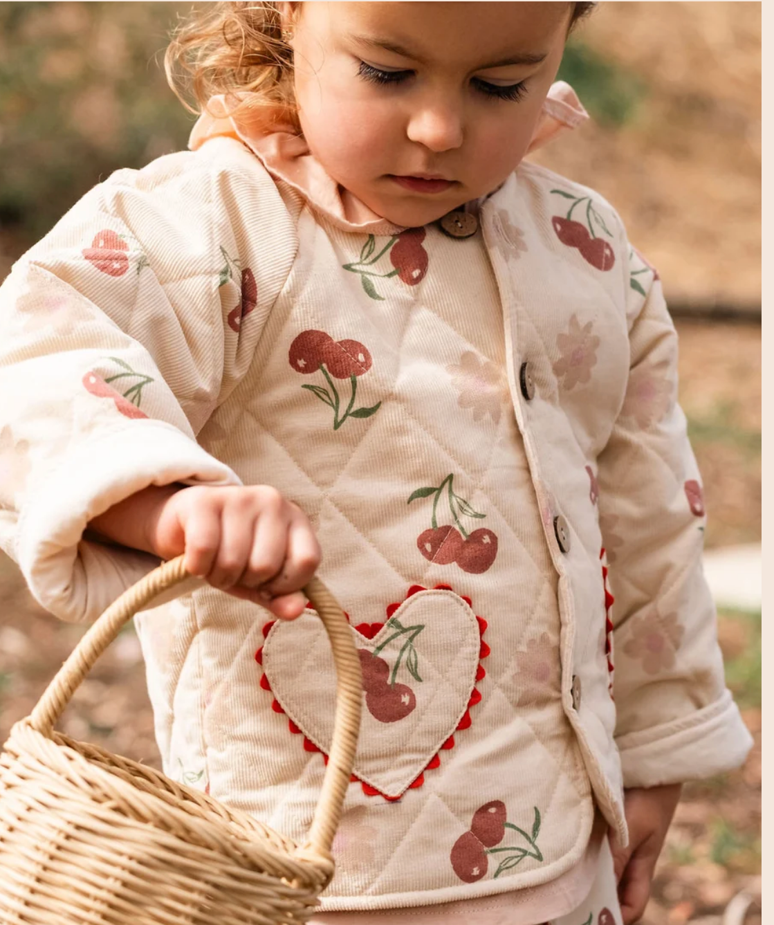 Quilted Jacket in Cherry Bloom