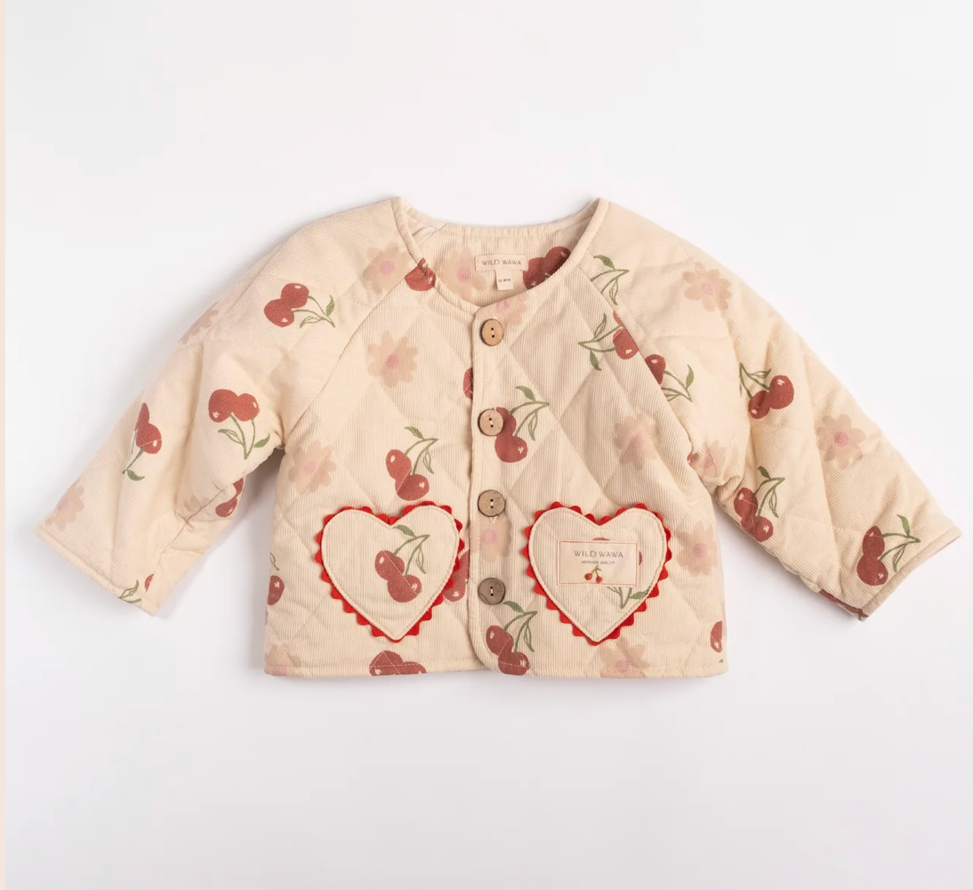Quilted Jacket in Cherry Bloom