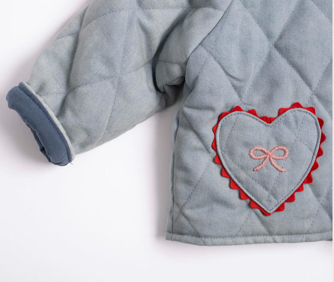Quilted Jacket in Denim Darling
