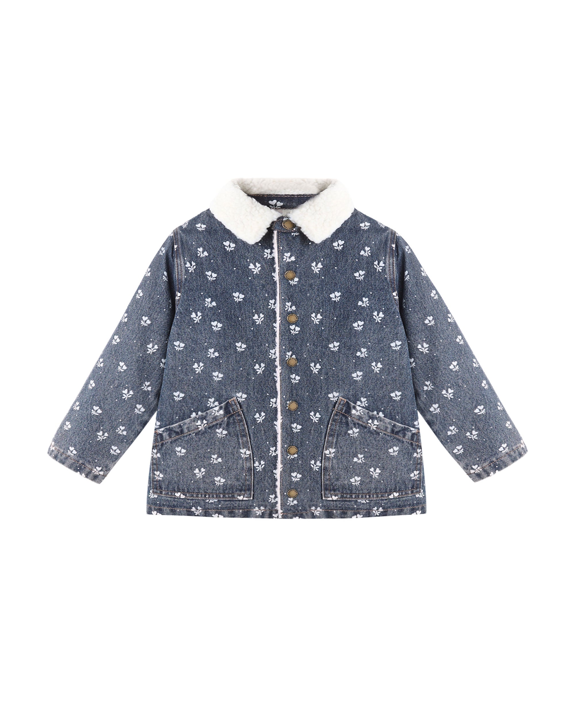 Long Chore Coat Heart Ditsy