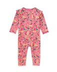 Ruffle Shoulder Baby Romper Rabbit and Turtle Folktale