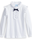Ruffled Pima Blouse White