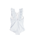 Girls Powder Blue Stripe Ruffle one piece