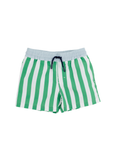 Kiawah Kelly Green Striped Swim Trunks