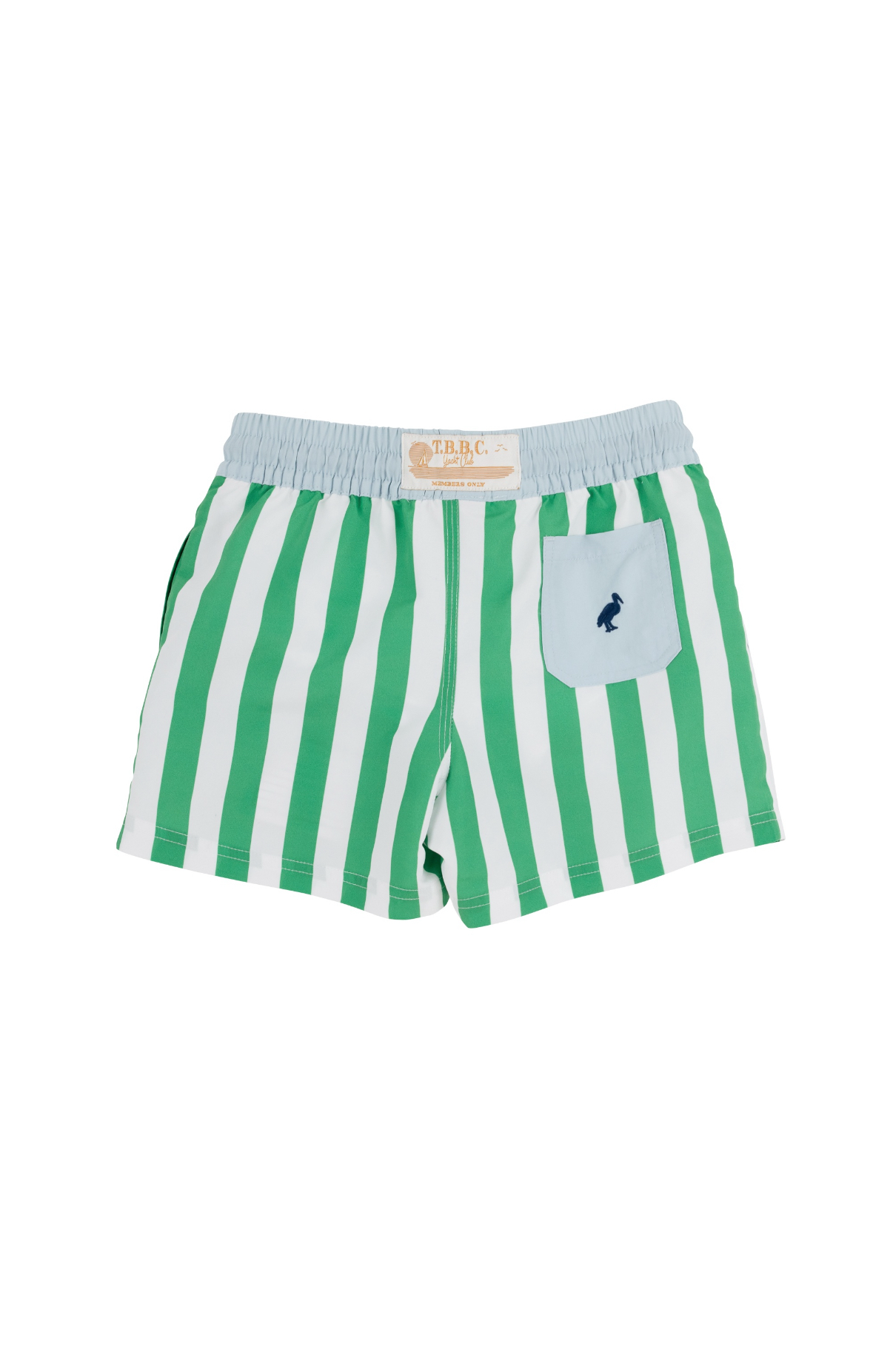 Kiawah Kelly Green Striped Swim Trunks