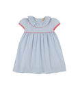 Ramona Ruffle Dress Barrington Blue Mini Windowpane/Parrot Cay Coral