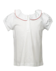 School Days Short Sleeve Ruffle Collar Shirt