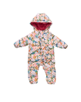 Baby Girls Ruffle Snowsuit Watercolor Floral