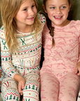 Bamboo  PJ Set Candy Cane Bows