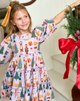 Girls Peachy Dress Lavender Nutcracker
