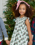 Girls Stevie Dress Vintage Trees