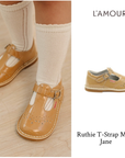 Ruthie T-strap Mary Jane Patent Toffee