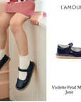 Violette Petal Mary Jane Patent Navy