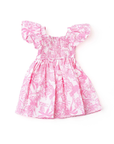 Cotton Smocked Dress Pink Paradise