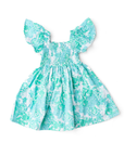 Smocked Dress Charming Rose Green