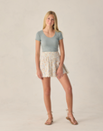 Teen Pointelle Jersey Sea Green