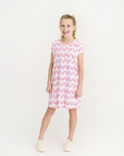 Polly Play Dress Short Sleeve Birdies Bows/Pier Party Pink