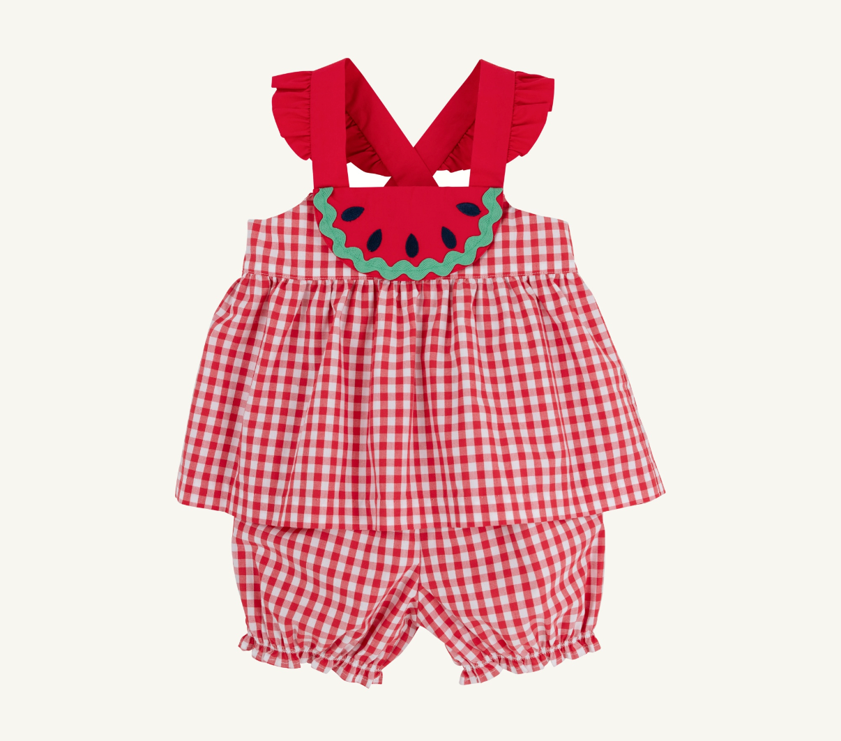 Nancy's Novelty Set Woven Dyed Yarn Richmond Red Gingham/Watermelon