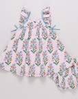 Baby Girls Ailee Dress Set Pink Dewdrop Block Print