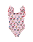 Girls Liv Suit Multi Flower Drop
