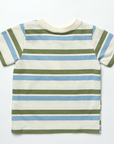 Scout Henley Green and Blue Stripe