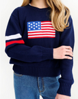 Seaton Sweater Intarsia Nantucket Navy Flag