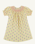 Sandy Smocked Dress Pima Fairway Floral/Winter Park Pink