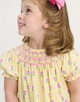 Sandy Smocked Dress Pima Fairway Floral/Winter Park Pink