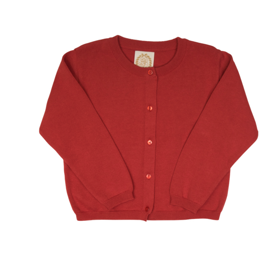 Cambridge Cardigan Pearlized Buttons Richmond Red