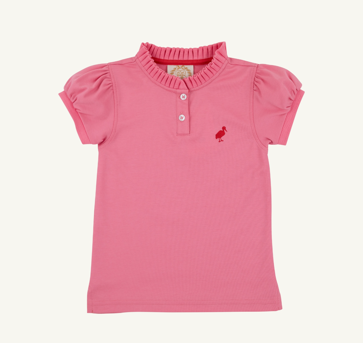 Little Miss Prim and Proper Puff Sleeve Hamptons Hot Pink