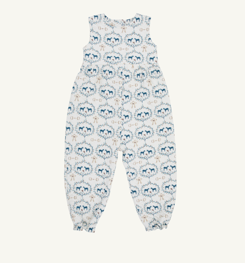 Sleeveless Rebecca Romper Quilted Horses Bits and Bows