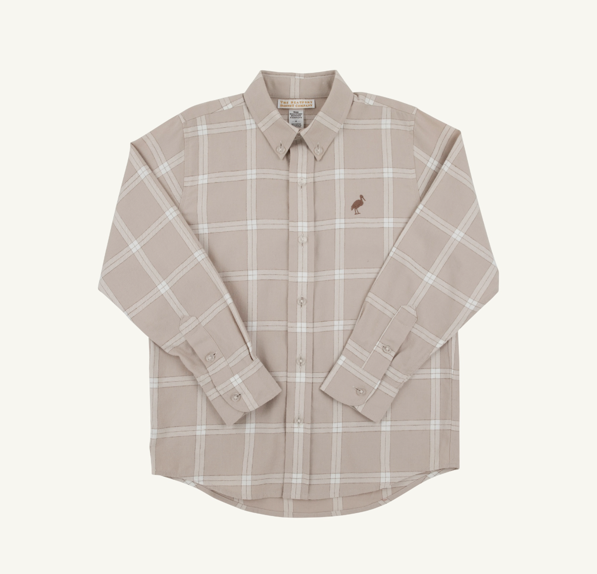 Dean's List Dress Shirt Flannel Thompson Park Plaid/Gray Bay Brown