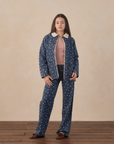 Teen Baggy Wide Leg Denim Heart Ditsy