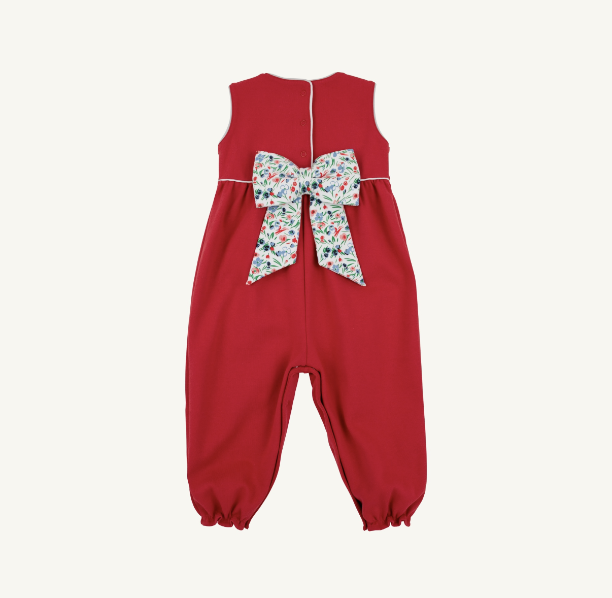 Sleeveless Rebecca Romper Pima Richmond Red/ Fair St Floral