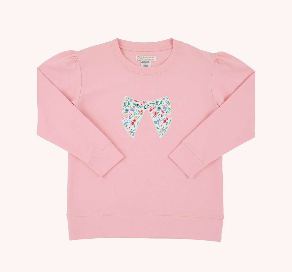 Cassidy Comfy Crewneck Puff Sleeve Sandpearl Pink/Fair St Floral