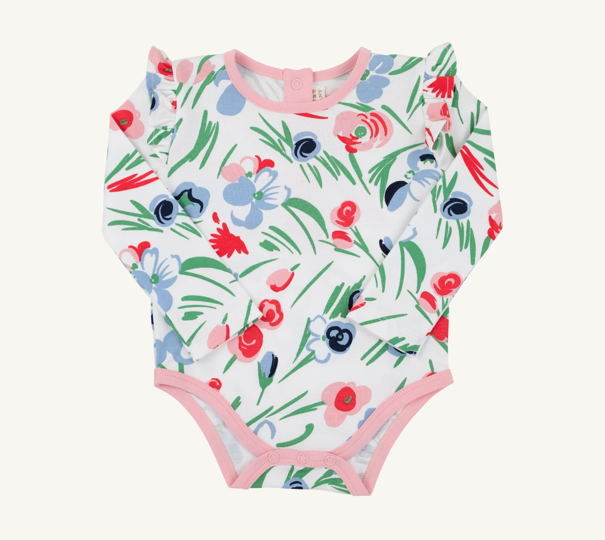 Long Sleeve Wendy Onesie Fair St Floral/Sandpearl pink