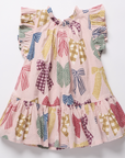 Girls Harper Dress Patterned Bows