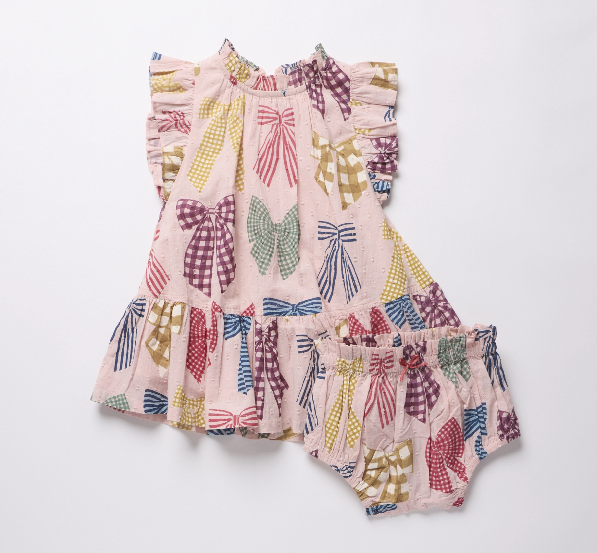 Baby Girls Harper Dress Set Patterned Bows