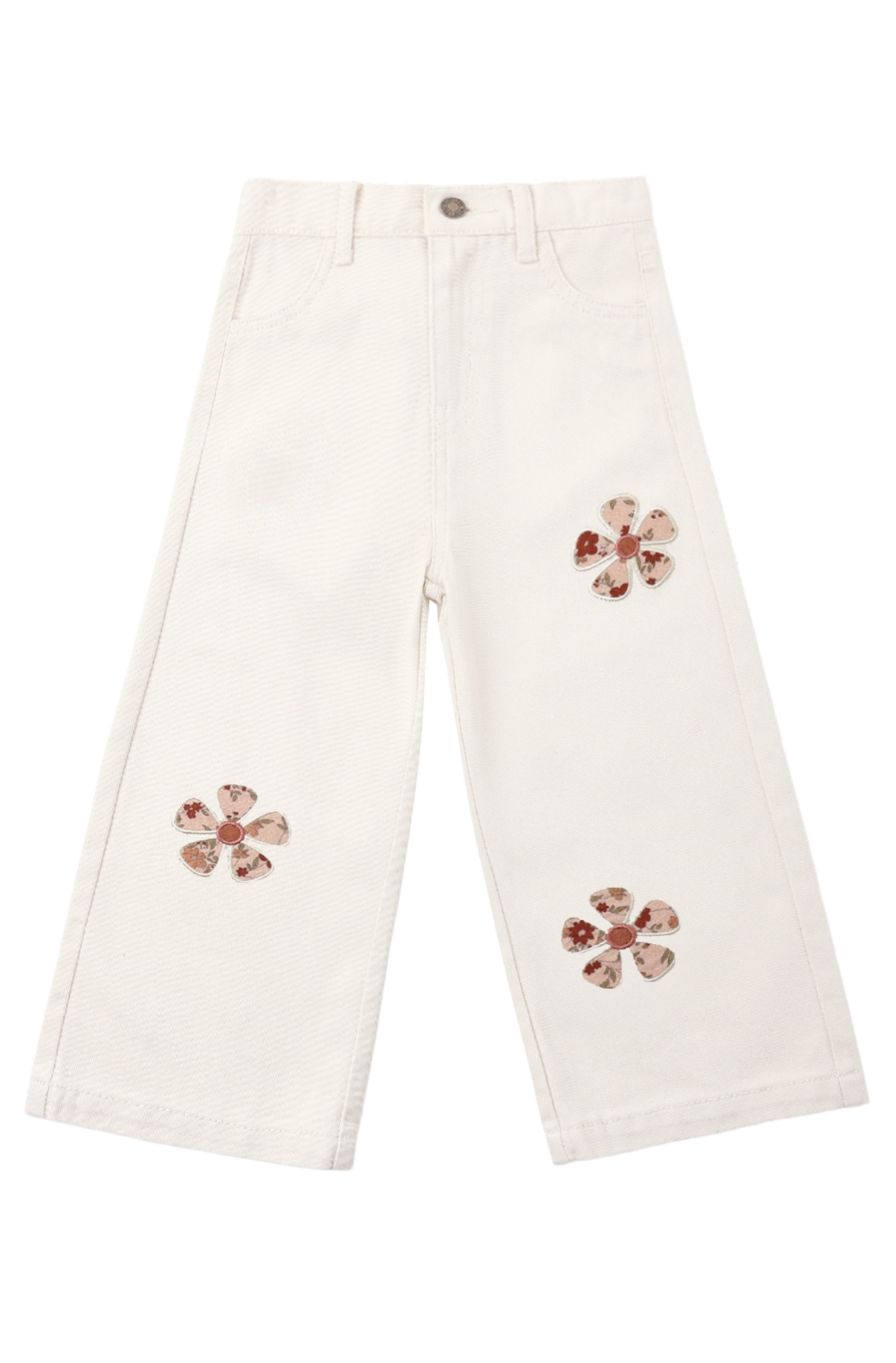 Straight Leg Pant Daisy Patches