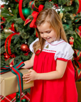 Mary Dal Dress Broadcloth Richmond Red/Christmas Tree