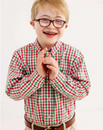 Deans List Dress Shirt Richmond Red/Kiawah Kelly Green Gingham