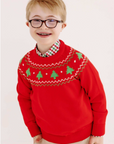 Isaac's Sweater Fair Isle Richmond Red Christmas Tree