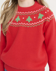 Isaac's Sweater Fair Isle Richmond Red Christmas Tree