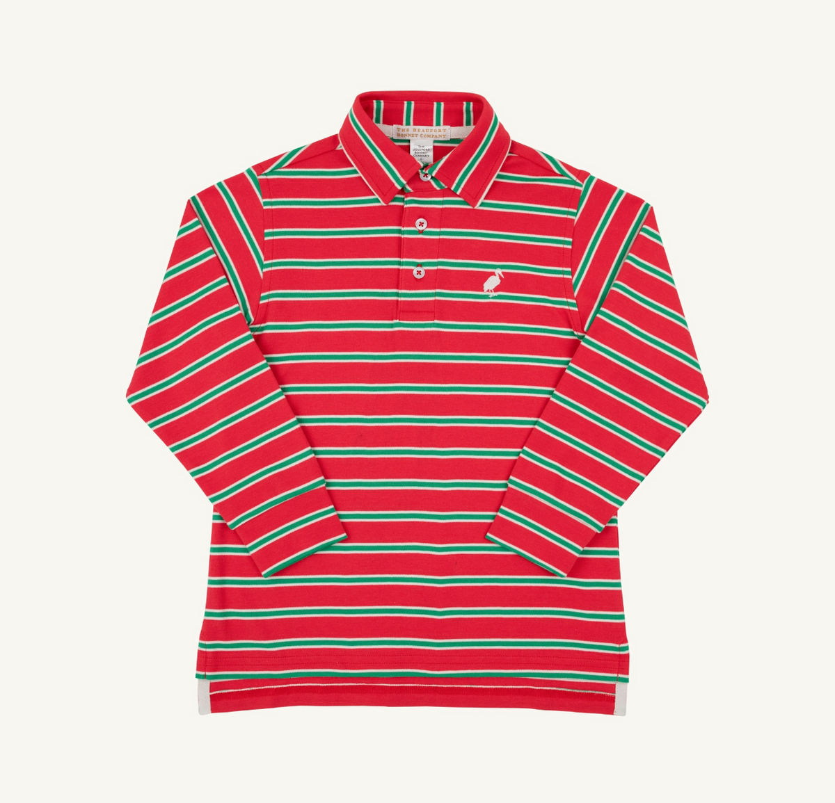 Prim and Proper Polo Richmond Red/Kiawah Kelly Green Stripe