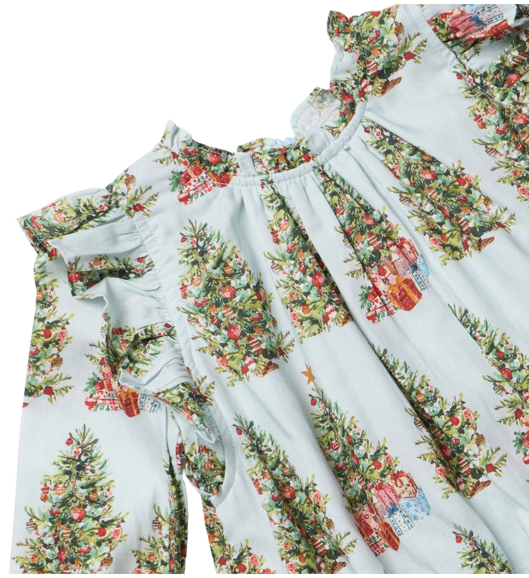 Baby Girls Harper Dress Set Trees and Presents