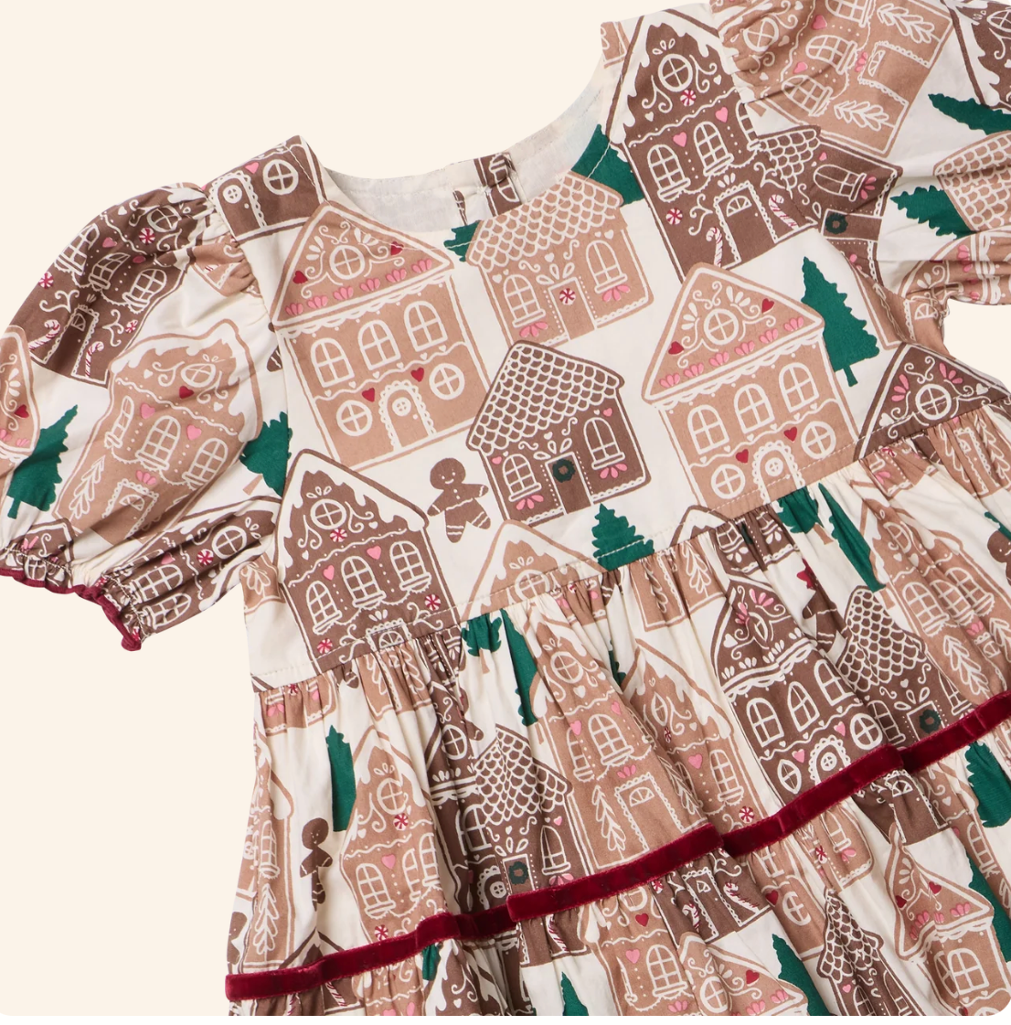 Girls Eliza Dress Gingerbread Houses