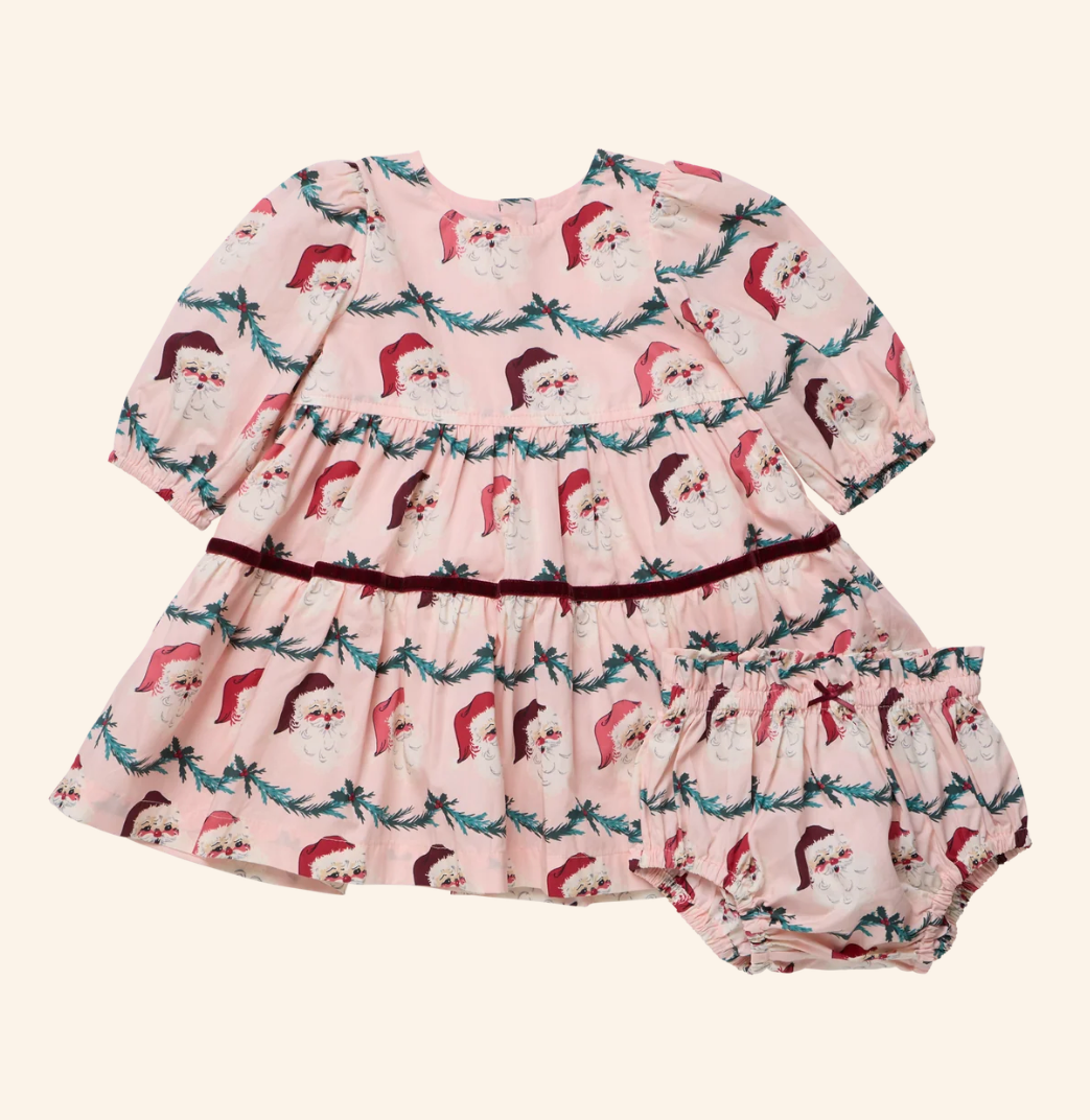 Baby Girls Maribelle Dress Santa Garland